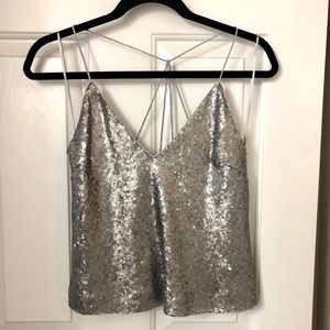 Small Silver Sequin Blouse